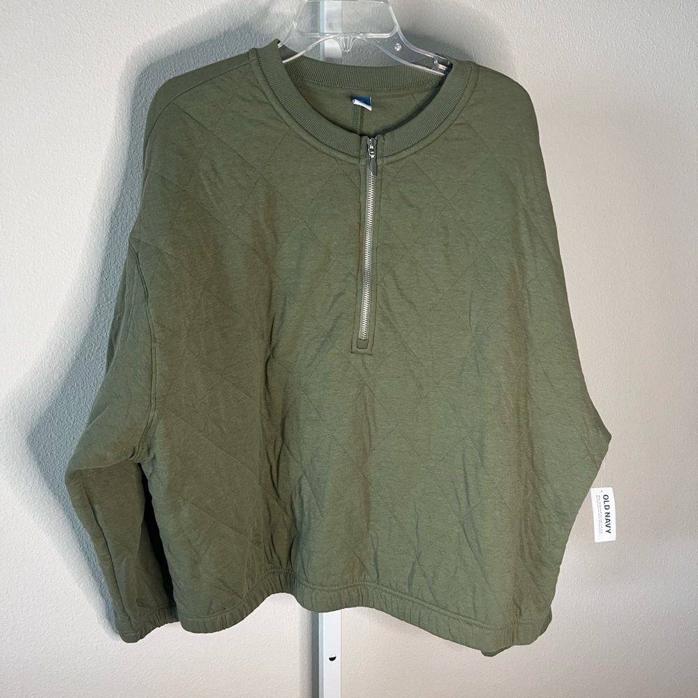 NWT Old Navy Quilted Quarter Zip Pullover